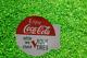 Coca Cola Porcelain Enamel Heavy Metal Sign 19.5 x 17 Inches with flange double