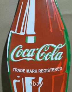 Coca Cola Porcelain Enamel Sign 36 x 10 Inches 1 Sided