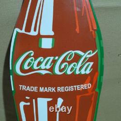 Coca Cola Porcelain Enamel Sign 36 x 10 Inches 1 Sided
