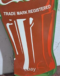 Coca Cola Porcelain Enamel Sign 36 x 10 Inches 1 Sides