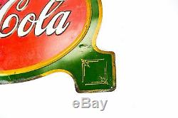 Coca Cola RARE 1929 Tin Sign Trade Mark Registered Coke Vintage Antique