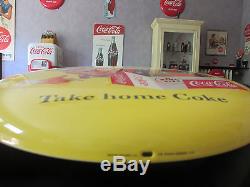 Coca-Cola RARE Spriteboy 16 Mint 6pack Button Sign Porcelain