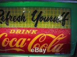 Coca Cola Rare 50s Refresh Yourself Hanover Light Up Sign Nice but Spider Webing