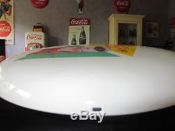 Coca-Cola Rare Mint 16 Button Sign Hand with Cup Enjoy a Large Coke Porcelain