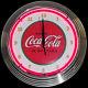 Coca-Cola Red Neon Hanging Wall Clock / Vintage Look 1910 Style / NEW