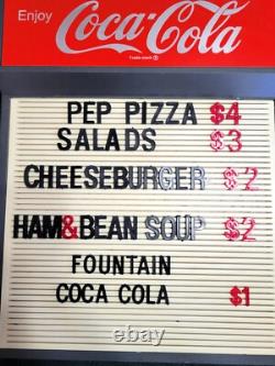Coca Cola Resturant Menu Board Complete With Letters And Numbers
