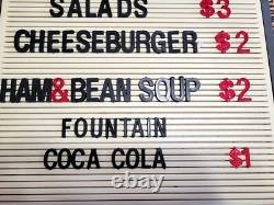 Coca Cola Resturant Menu Board Complete With Letters And Numbers