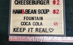 Coca Cola Resturant Menu Board Complete With Letters And Numbers