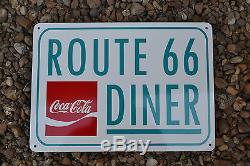 Coca Cola Route Diner 66 Sign vintage fountin drink