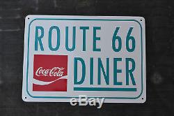 Coca Cola Route Diner 66 Sign vintage fountin drink