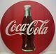Coca Cola SIGN Metal Tin Sheet StoreFront GAS Oil STATION Business Store 4 Feet