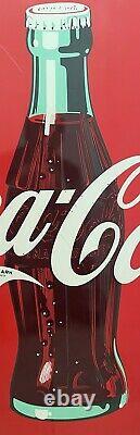 Coca Cola SIGN Metal Tin Sheet StoreFront GAS Oil STATION Business Store 4 Feet