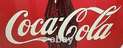 Coca Cola SIGN Metal Tin Sheet StoreFront GAS Oil STATION Business Store 4 Feet