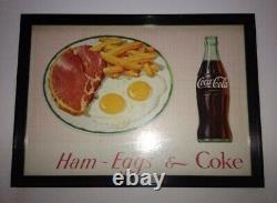 Coca-Cola Sandwich Sign Ham Eggs & Coke Vintage