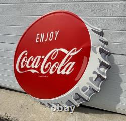 Coca Cola Sign Garage Restaurant Button Bottle Cap Vintage Style Wall Decor 35
