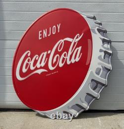 Coca Cola Sign Garage Restaurant Button Bottle Cap Vintage Style Wall Decor 35