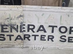 Coca Cola Sign Generator & Starter Service Hand Painted Garage Shop 1953 Vintage