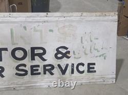 Coca Cola Sign Generator & Starter Service Hand Painted Garage Shop 1953 Vintage