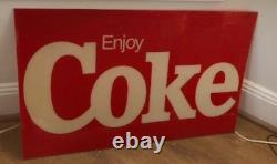 Coca-Cola Sign Vintage Soda Original Deli Grocery Store Advertising 1980s Coke