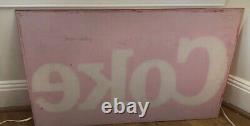 Coca-Cola Sign Vintage Soda Original Deli Grocery Store Advertising 1980s Coke