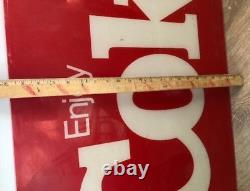 Coca-Cola Sign Vintage Soda Original Deli Grocery Store Advertising 1980s Coke