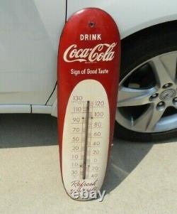 Coca Cola Soda Advertising Thermometer Sign