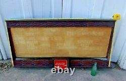 Coca Cola Soda Pop Rare Large Menu Board Vintage Coke Sign Restaurant Bar Diner