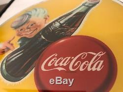 Coca Cola Sprite Boy Rare German Glass Sign