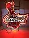 Coca Cola St. Louis Rams neon sign on metal grid. Excellent Condition See Detail