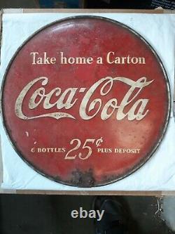 Coca-Cola Take Home A Carton 25c 2-Sided Rack Sign 13