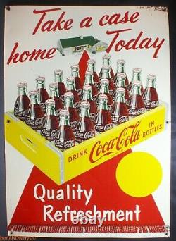 Coca Cola Take a Case Home Today Red Carpet 1959 Vintage Sign