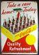 Coca Cola Take a Case Home Today Red Carpet 1959 Vintage Sign