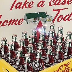 Coca Cola Take a Case Home Today Red Carpet & Coke Case 1959 Vintage Sign-Rare