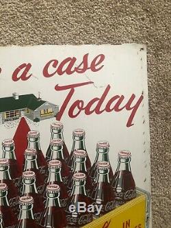 Coca-Cola Take a case home Today Tin Advertising Sign, Robertson Sign Company