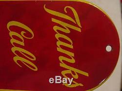 Coca-Cola Thanks Call Again For a Coke Soda Porcelain Advertising Door Push Sign