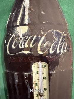 Coca Cola Thermostat Sign Antique Trademark Registered Paint Is Peeled Some