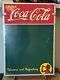 Coca-Cola Tin Advertising Sign and Menu Board. Coke Coshocton, Ohio dated 1939
