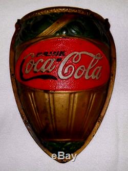 Coca Cola Ultra Rare Sconce 1930's WOW! Collector's Find Vintage Soda Coke Pepsi