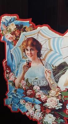 Coca-Cola Umbrella Girls Festoon, Die Cut, 1918. Framed size 24 in. X 30 in