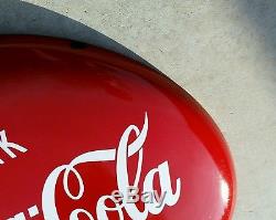 Coca Cola Vintage 24 Red Porcelain Button with Sign of Good Taste