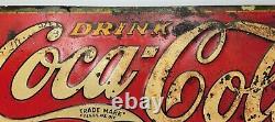 Coca-Cola Vintage 31 RARE Christmas Delicious & Refreshing Embossed Bottle Sign