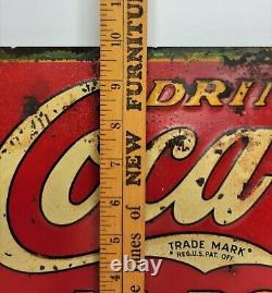 Coca-Cola Vintage 31 RARE Christmas Delicious & Refreshing Embossed Bottle Sign