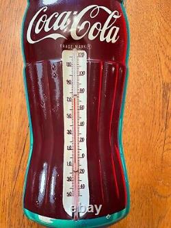 Coca Cola Vintage Bottle Thermometer sign Robertson USA