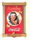 Coca Cola Vintage Cardboard Poster Display Sign with Kay Display Frame