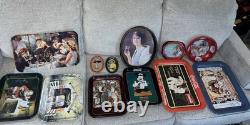 Coca-Cola Vintage Collectible Tray Set with Various Designs