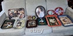 Coca-Cola Vintage Collectible Tray Set with Various Designs