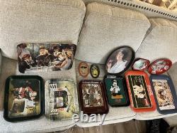 Coca-Cola Vintage Collectible Tray Set with Various Designs