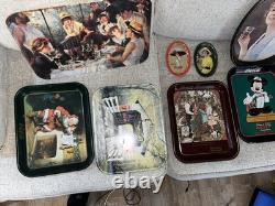 Coca-Cola Vintage Collectible Tray Set with Various Designs