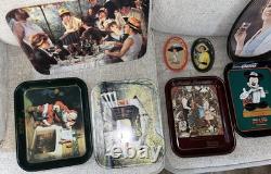 Coca-Cola Vintage Collectible Tray Set with Various Designs