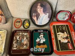 Coca-Cola Vintage Collectible Tray Set with Various Designs